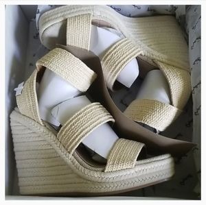 VIENNA ESPADRILLE WEDGES BEIGE